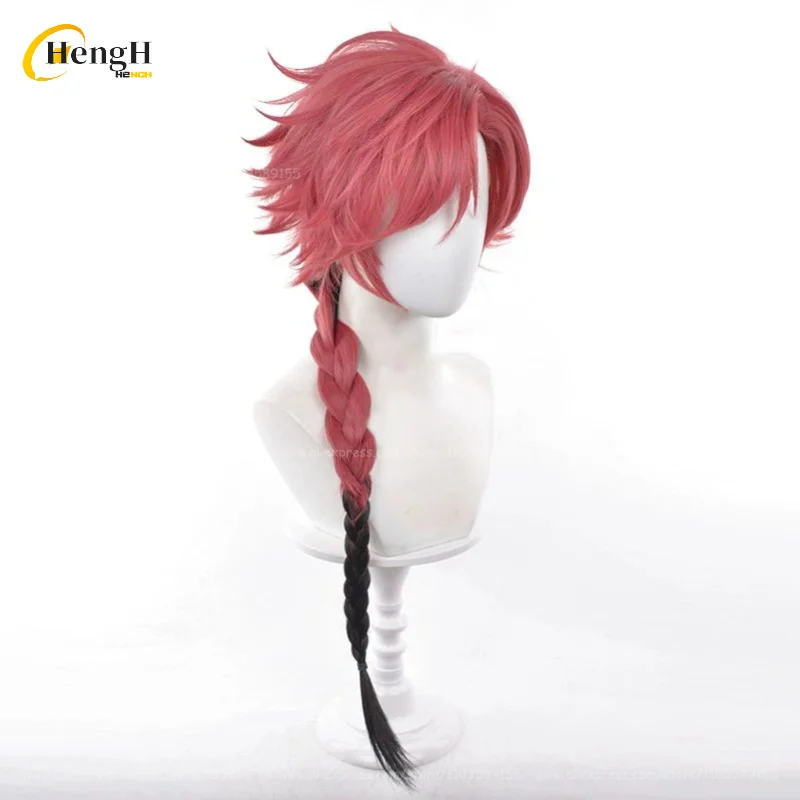 Anime veia cabelo sintético longo 80cm gradiente torção trança cosplay anime peruca ang brinco resistente ao calor perucas de festa de halloween
