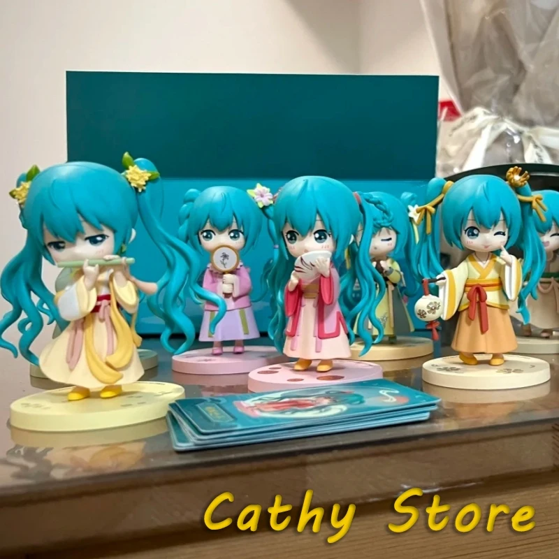 

Genuine Hatsune Miku Qu Yunshang Series Blind Box Mystery Box Kawaii Anime Figure Flower Son Desktop Decor Collect Toy Xmas Gift