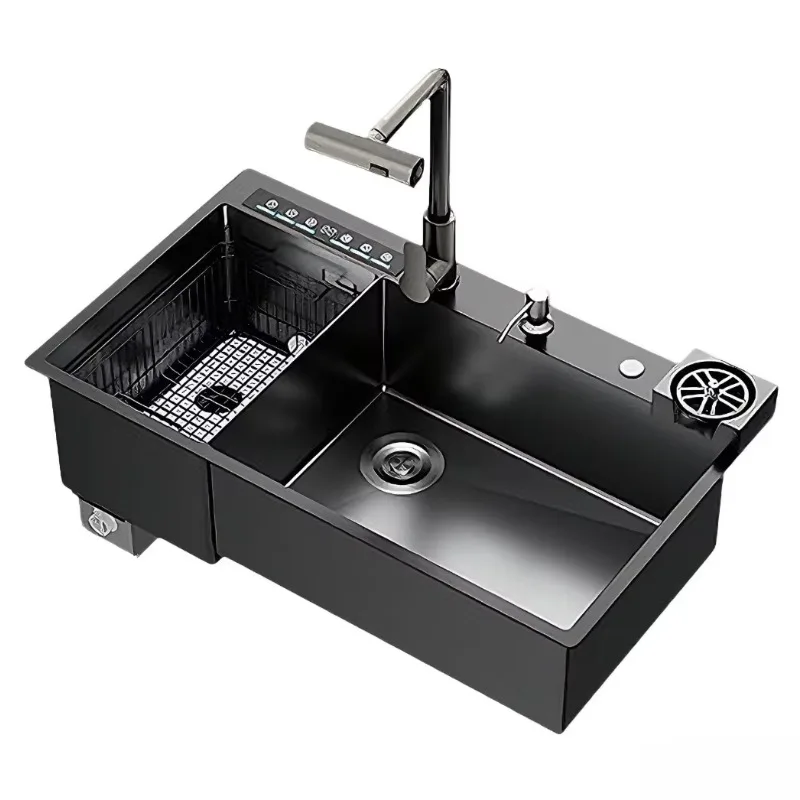 2026 Home Commercial Use Smart Sink Dishwasher Seafood Fruits Vegetables Bubble Wash Stainless Steel Ultrasonic Purification