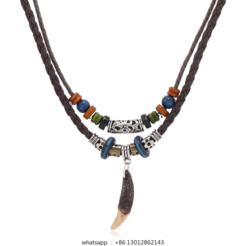 

Персонализированные подвески в виде собачьего зуба в стиле ретро, аксессуары для одежды, многослойные длинные предметы