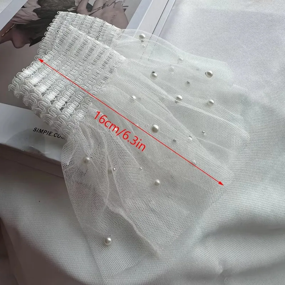 1Pairs أسود أبيض حبة شبكة كم الدانتيل الديكور مسمار نصائح عرض اكسسوارات مسمار الفن صور قفاز مانيكير التصوير الدعائم