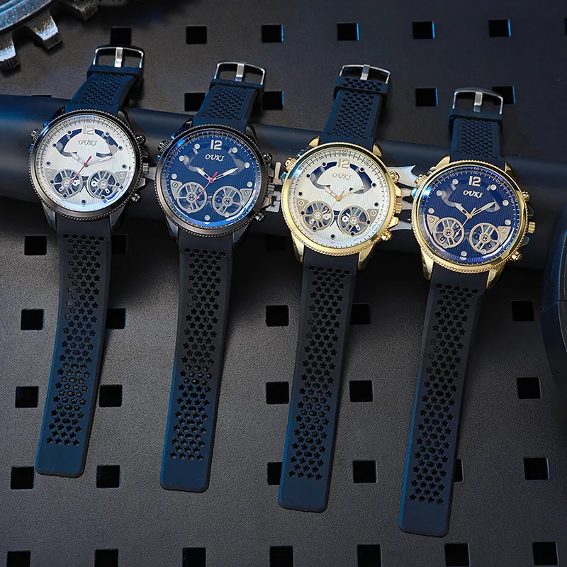 New Fashion Luxury Watches For Man Casual Quartz Watch Students Hollow Military Sports Silicone Watches Reloj Hombre Male Clock