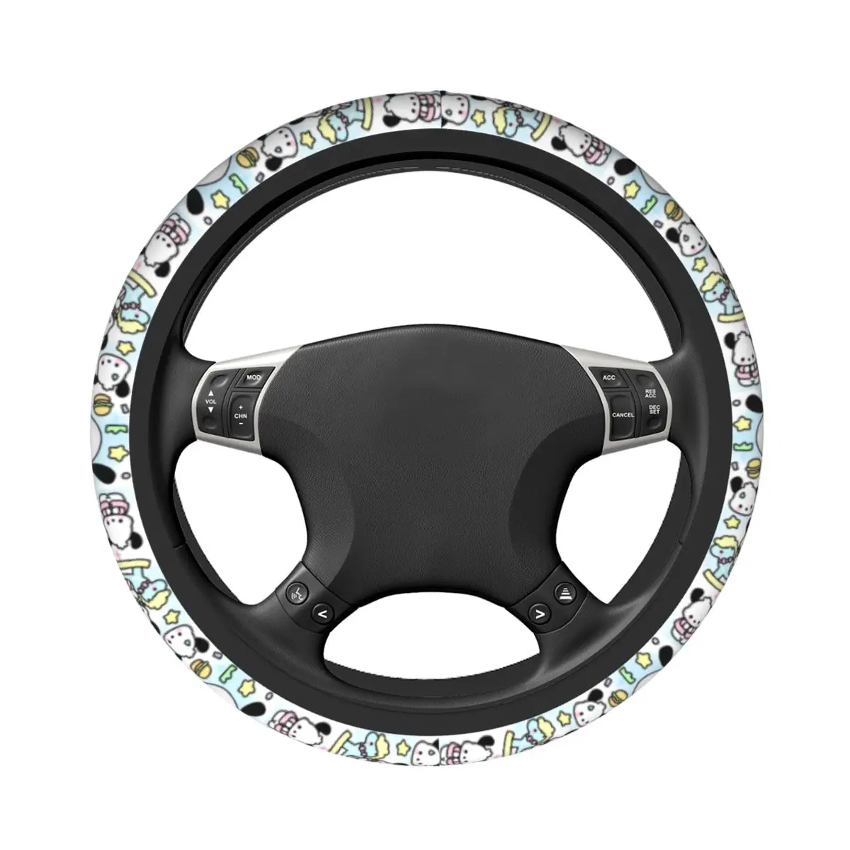 Sanrio Character Car Steering Wheel Cover 38cm Anti-slip Elastische Car-styling Interior Accessories