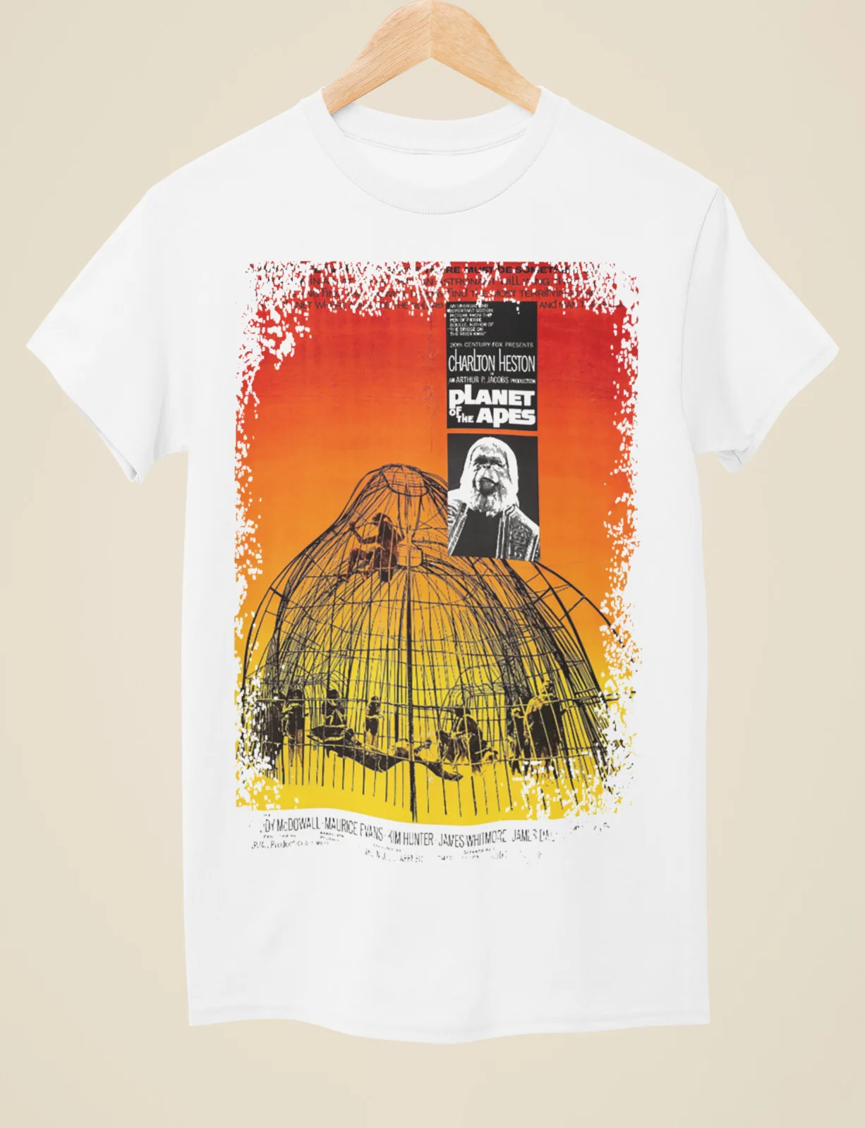 

Planet of the Apes (1968) - Movie Poster Inspired Unisex White T-Shirt