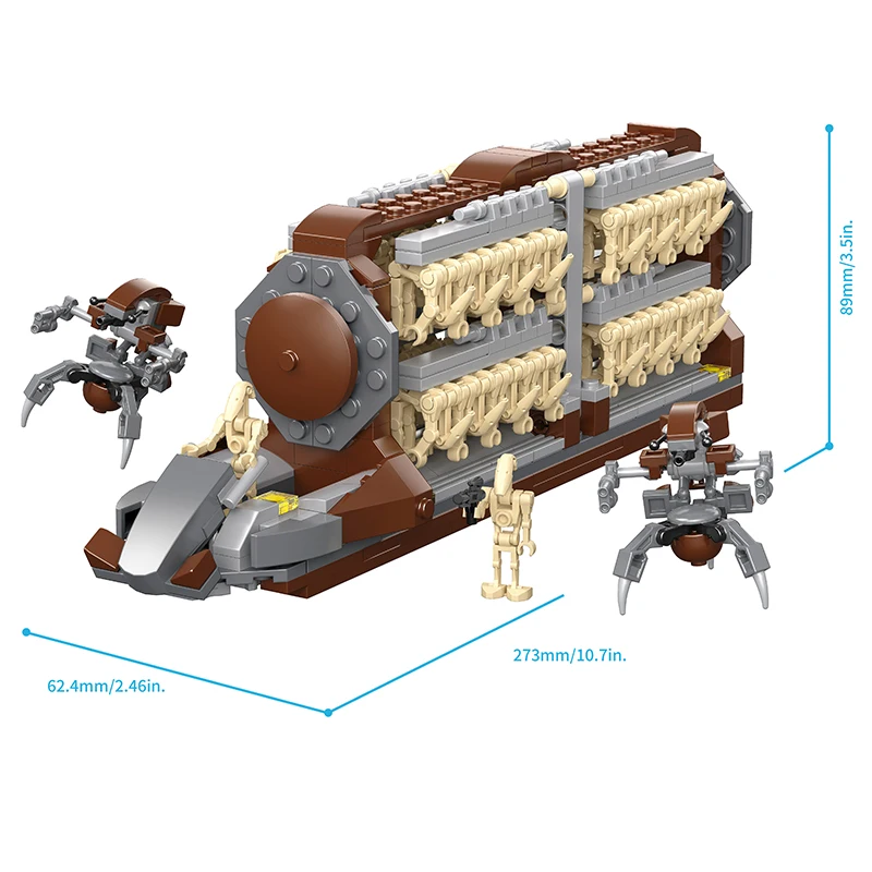 Más de 500 Uds. Pelotón de Star Wars, artesanía de ataque, destruye los droides, bloques de construcción, modelo de Robot, juguetes, regalos de