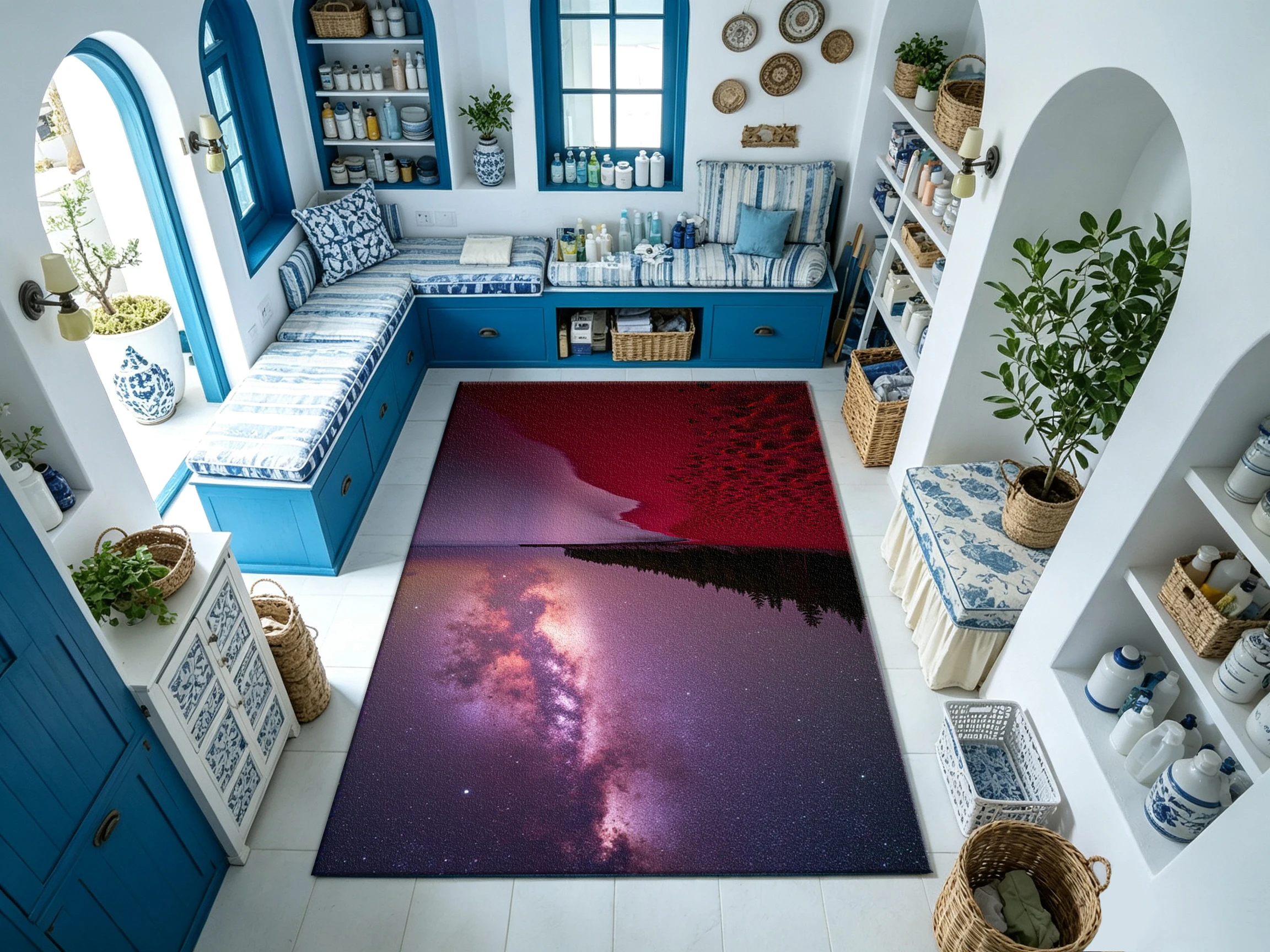 Warm Coffee Latte Art Carpet Floor Mat Steam Coffee Cup Illustration Floor Rug Comfortable Cafe Style Home Floor Decoration