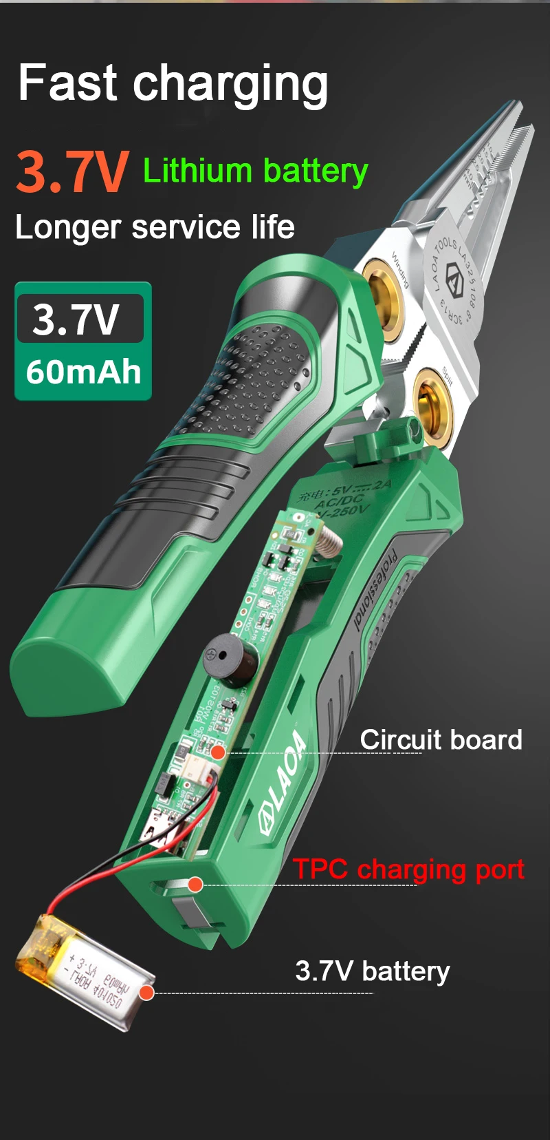 With measuring wire stripper The new 8-in-1 multi-function wire-cutting and wire-drawing electrician's special tool