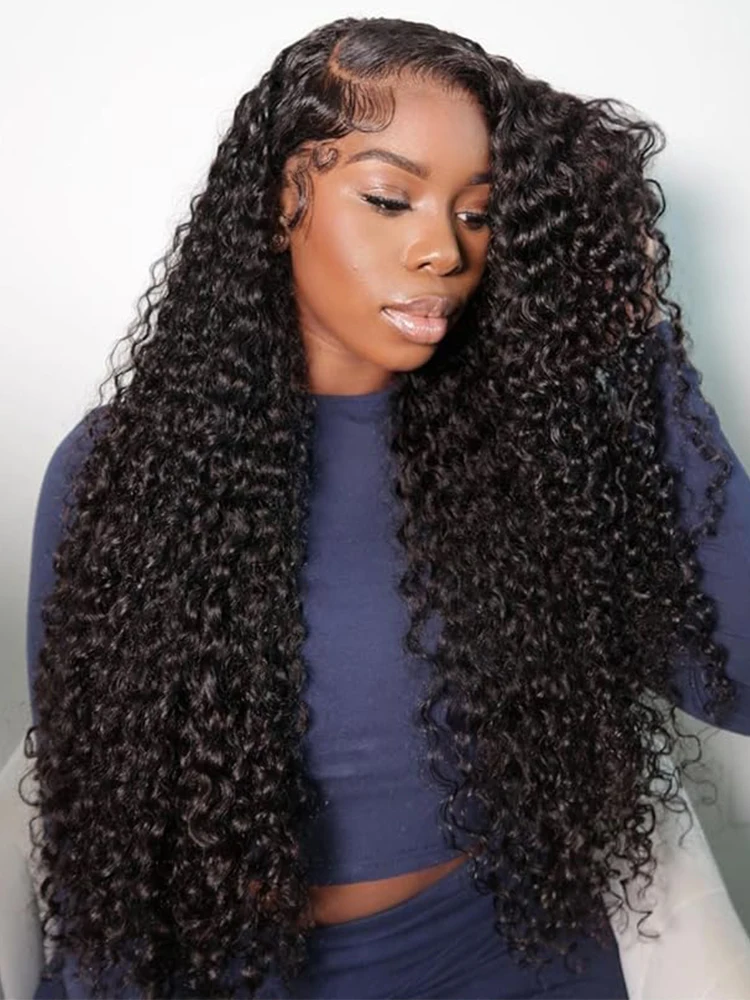 

Glueless 5x5 Ready to Wear Deep Wave HD Lace Front Wig Human Hair Pre Plucked 13x6 Curly Brazilian Lace Frontal Wigs For Women