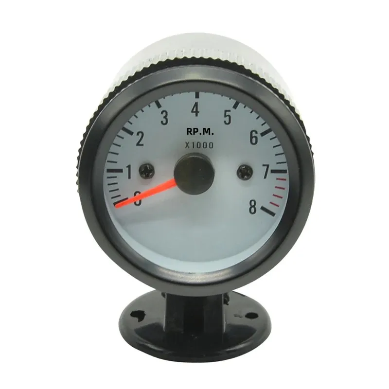 2 Inch Blue Light Auto Tachometer Gauge for Gasoline Engine 8000 RPM Rev Counter with Pods 1-8 Cylinder Universal Car Gauge
