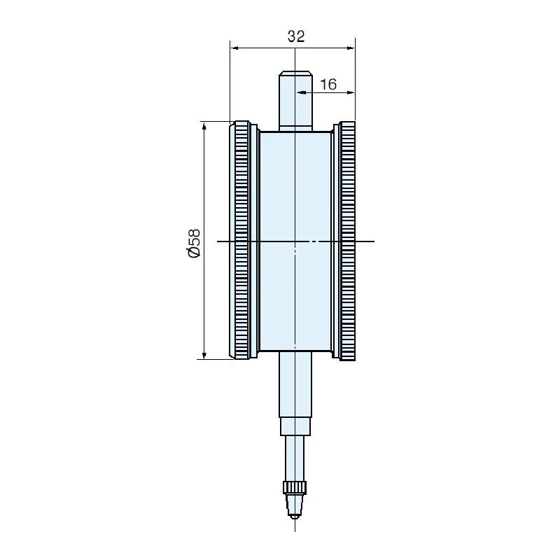 Two-sided dial indicator 0-10mm resolution 0.01mm Both sides can be read Left right  pointer mechanical Front rear readings