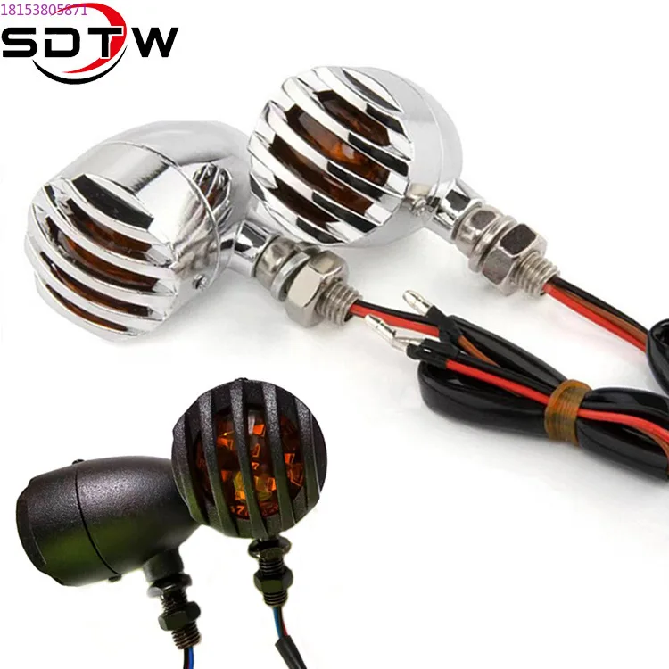 Retro motorcycle turning command light accessories fence electroplating turn light