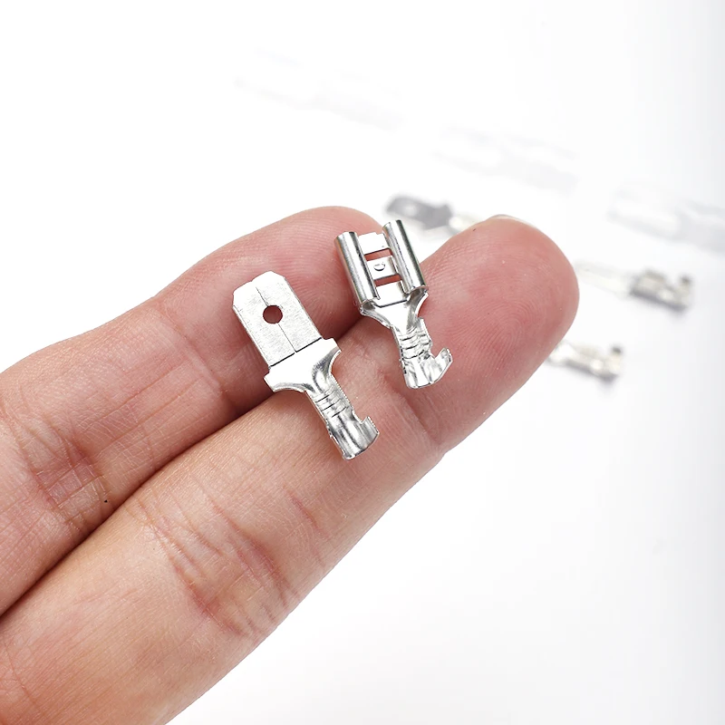 100/50Sets  2.8mm 4.8mm 6.3mm Insulating Spring Terminal with Transparent Cover for 22-16AWG