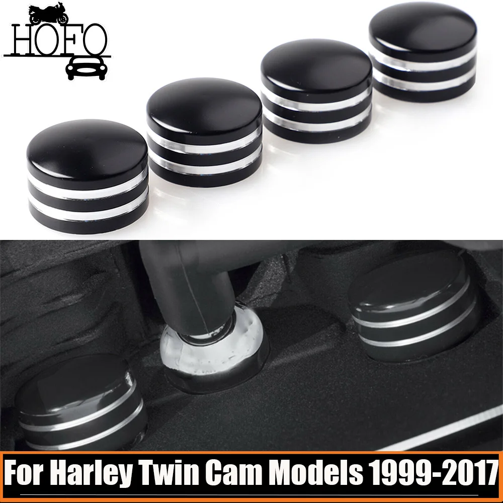 

4 Pcs/Set Motorcycle Head Bolt Nut Cover Spark Plug Side Case Fit For Harley Twin Cam Models 1999-2017 XL XR Evolution 1340