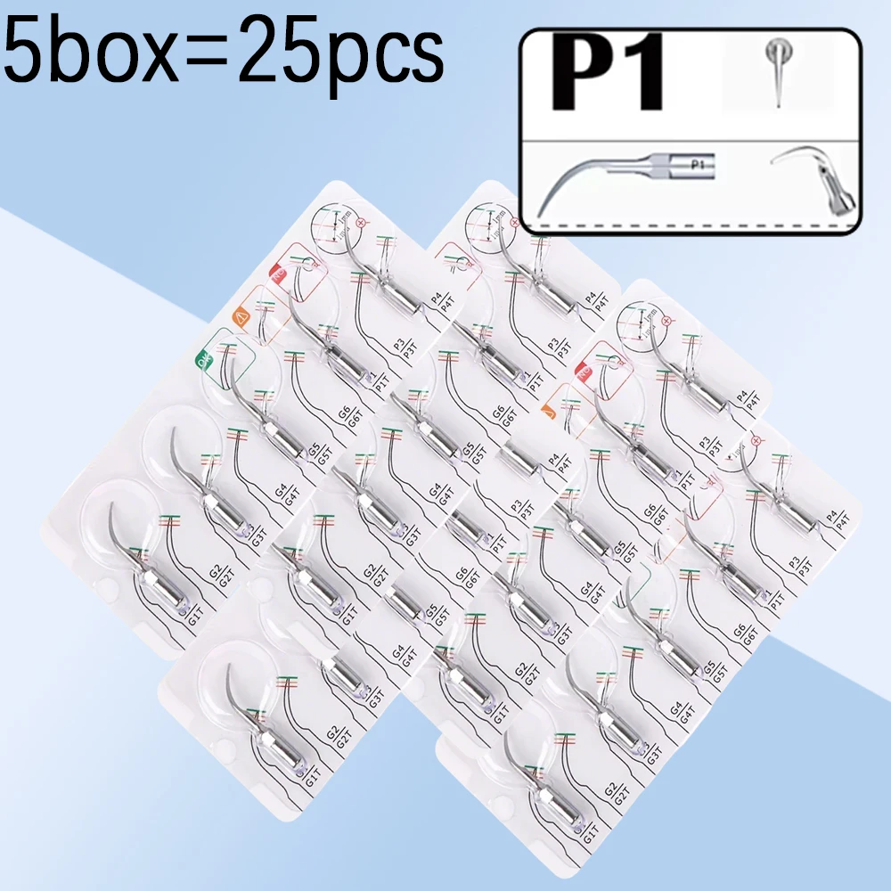 

5 насадок для ультразвукового скалера для эндодонтии, совместимых с наконечниками SATELEC, Woodpecker, EMS, DTE