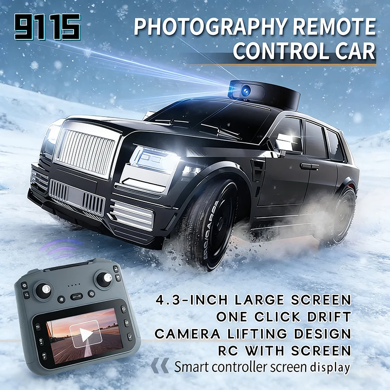 

RC Cars 911S - 4K HD Camera 4.3-inch Screen One Click Drif, Camera Lifting Design, LED Lighting Drift HD Video Kids RC Vehicle