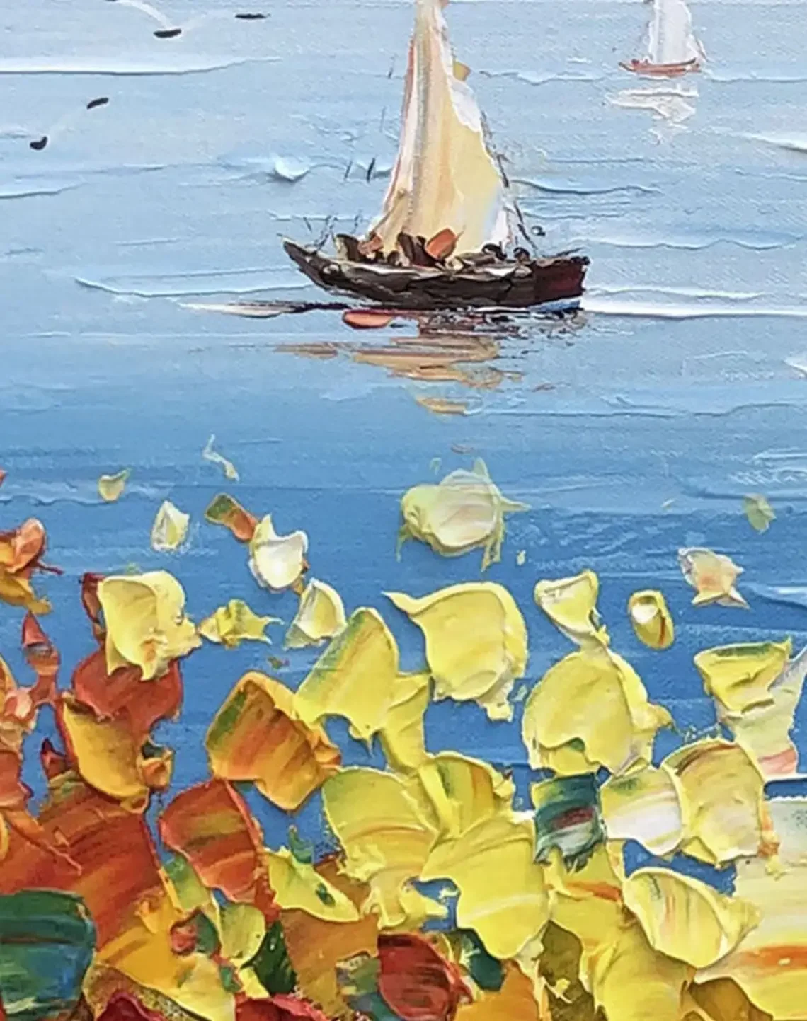 فن جداري تجريدي كلاسيكي اسكندنافي ، منظر طبيعي زهري ملون مرسومة يدويًا ، لوحة زيتية مطبوعة ، ديكور غرفة معيشة وغرف نوم منزلية