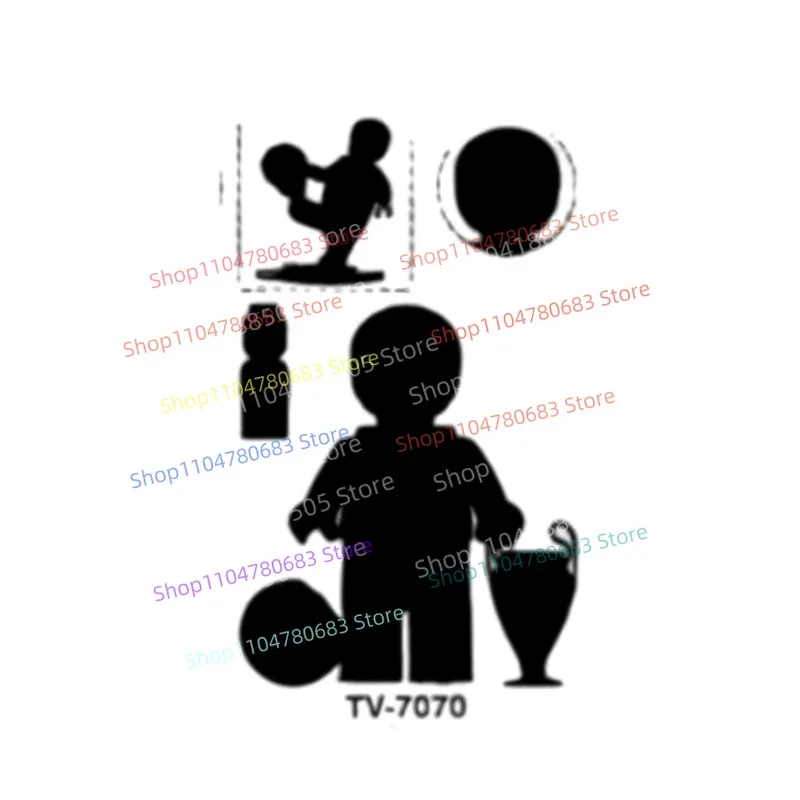 Klocki MOC TV6509 TV7070 TV7071 Figurki Sportowe Mini Lalki Model do Składania Dekoracje Anime Kreskówki Zabawki Prezenty