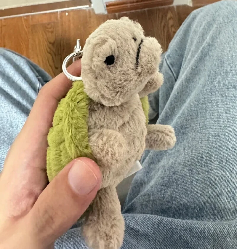 Nuevo colgante de tortuga bonito de dibujos animados, colgante de tortuga, bolso, llavero de muñeca, juguete de peluche bonito para niña, regalo para niña