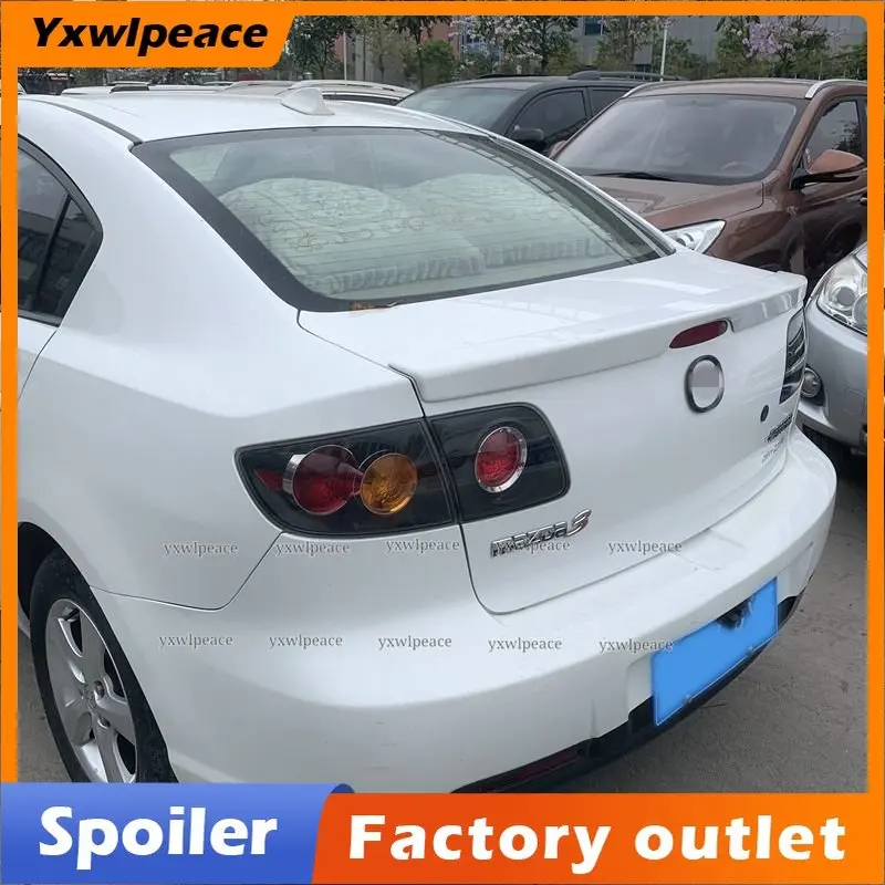 

For Mazda 3 2006 2007 2008 2009 2010 2011 2012 2013 High Quality ABS Plastic Unpainted Color Rear Trunk Spoiler Car Accessories