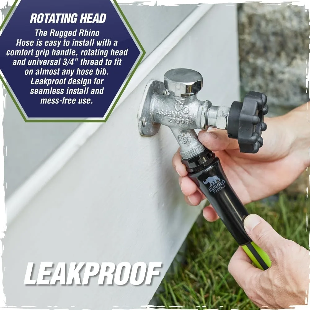 Tuyau d'arrosage léger et flexible de 100 pieds, diamètre 5/8 pouces, 4 couches étanches, outil de jardinage et d'arrosage extérieur