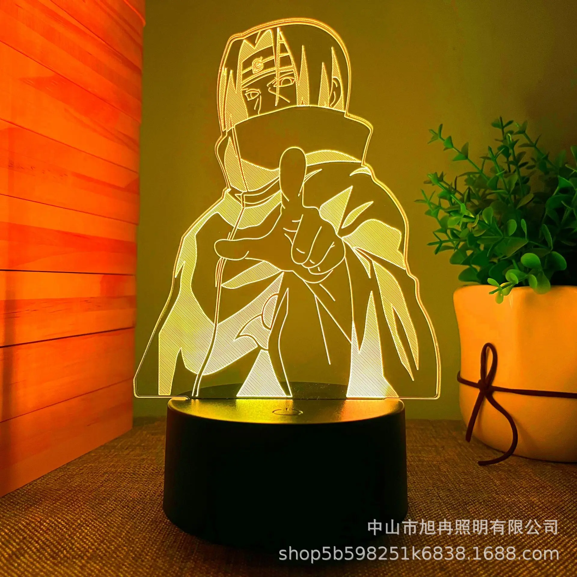 Naruto Uzumaki 3D Night Light para Crianças, Figura Anime, Candeeiro de Mesa Sasuke, Bedroom Bedside LED Light, Decoração do Quarto, Action Toy Gifts