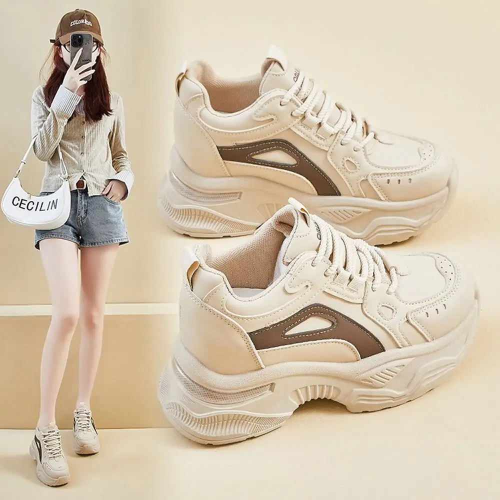أحذية Dad oes النسائية مع زيادة داخلية قابلة للتنفس أحذية رياضية صيفية متعددة الاستخدامات كاجوال كورية Sle