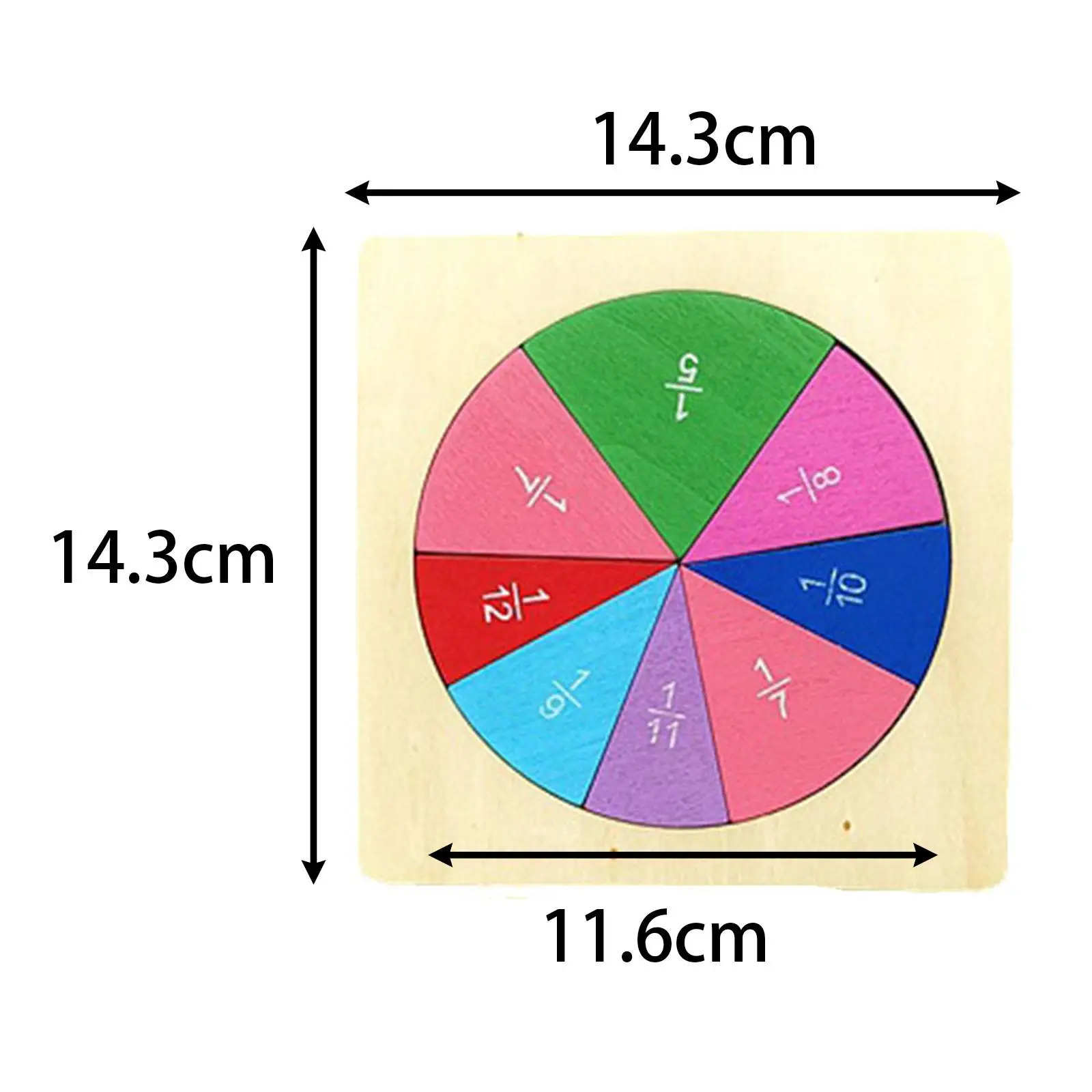 Drewniane zabawki do nauki matematyki Edukacyjne kółka ułamkowe dla dzieci Dziewczynki Dzieci