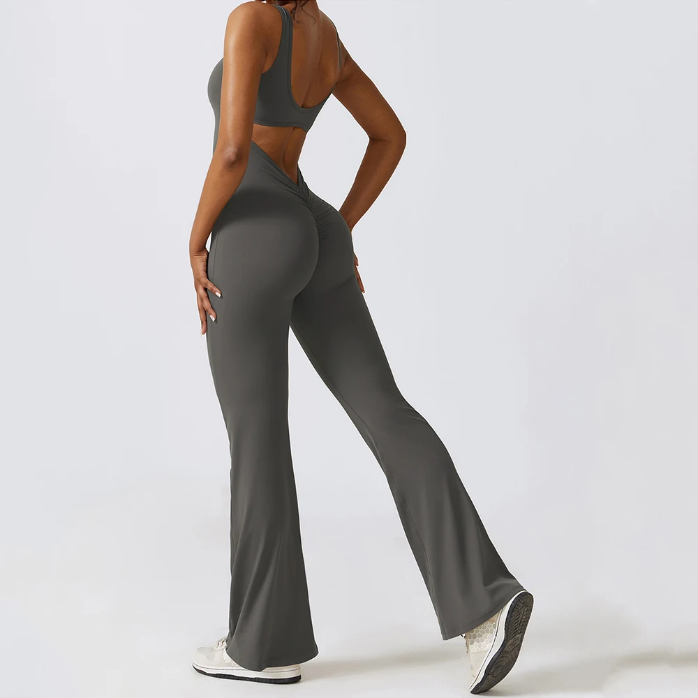 Gym Jumpsuit Women's Fitness Suit Yoga Sets Sports Overalls Woman Tracksuit Yoga Clothing Workout Sportswear Sexy Back V Rompers