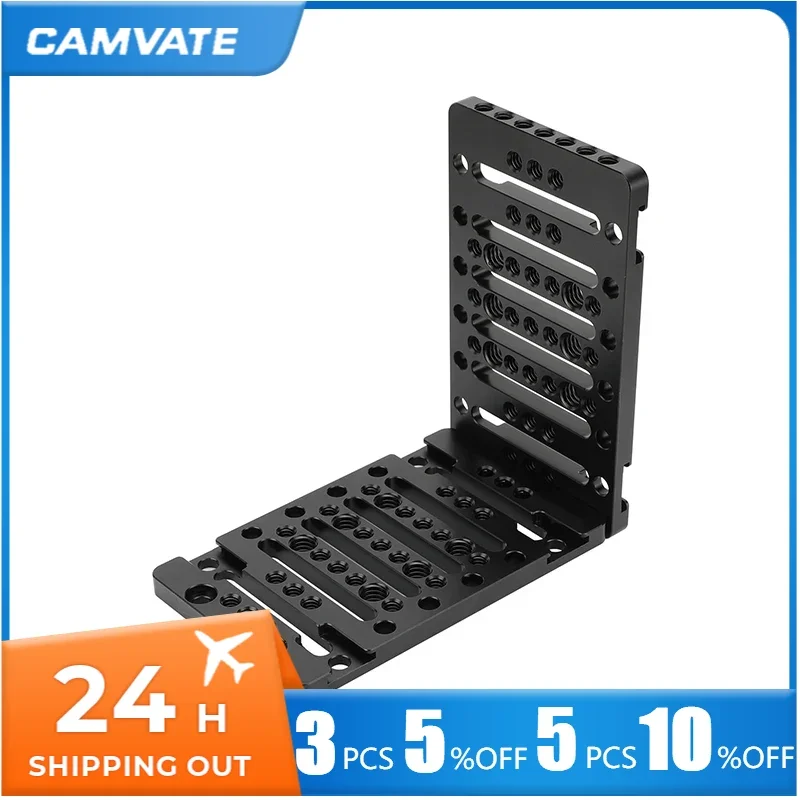 CAMVATE Camera L Bracket Multifunction Cheese Mounting Plate With 1/4