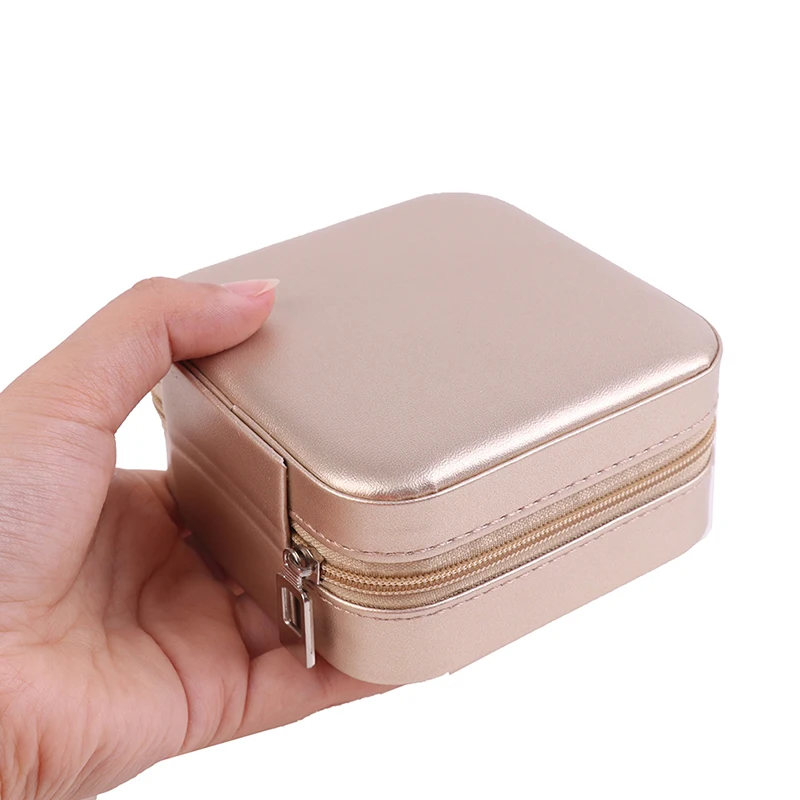 1Pc Jewelry Organizer Display Storage Box Travel Earrings Ring Jewelry Case Box