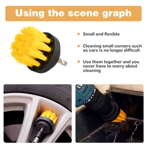 3 pçs conjunto de fixação escova broca escova purificador energia com broca esfrega escova para limpeza chuveiros banheiras banheiro telha grout tapete 8 principais vendas espanador escova - №7