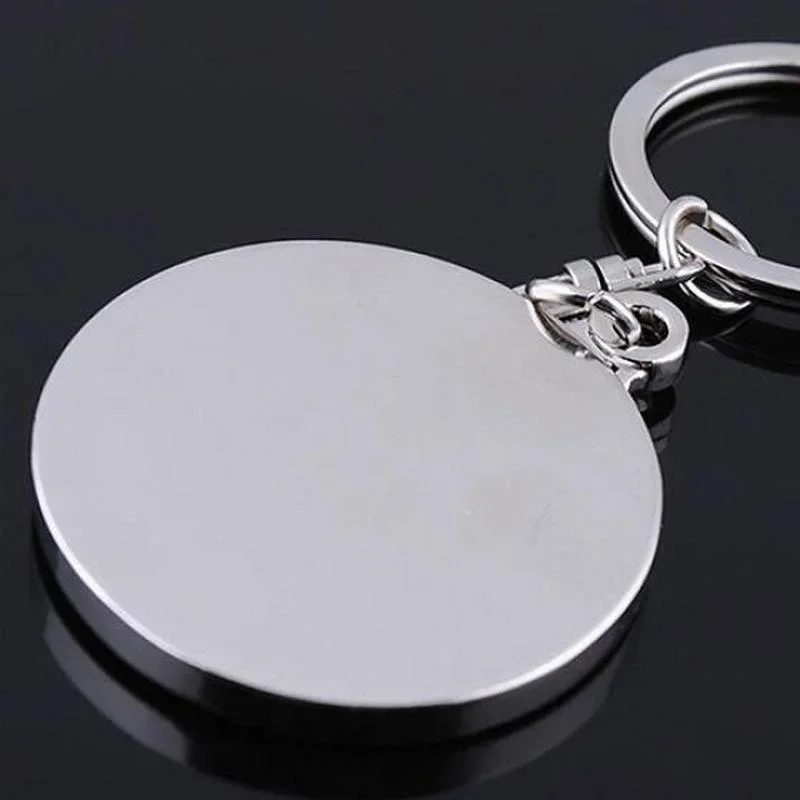 Creativity 360 Degree Rotation 50 Years Perpetual Calendar Keyring Unique Compass Metal Cars Key Chain Pendant Gift