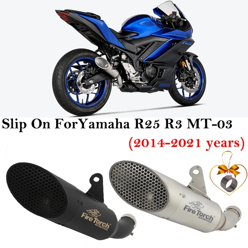 

Slip On For Yamaha R25 R3 YZF MT-03 MT03 2014 - 2021 Motorcycle Exhaust Escape Leak Systems Connection Pipe Muffler Mesh