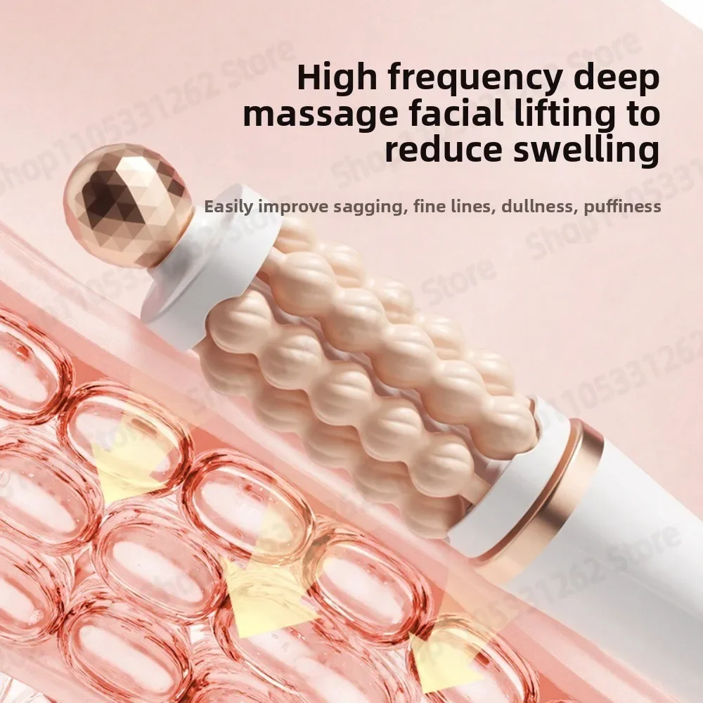 Handheld Roller Massager 3D Wave Rotating Massage Stick Household Facial Shaping Massager