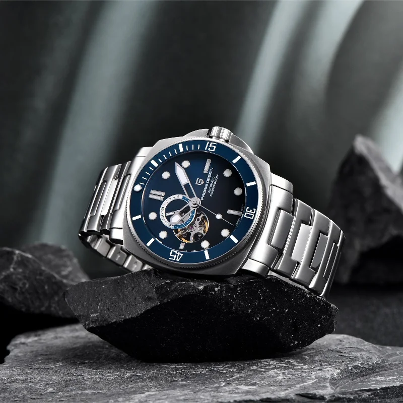 2024 PAGANI DESIGN 남성용 기계식 시계, 사파이어 무도장 스틸 방수 손목시계, 럭셔리 패션, NH39 PD1736