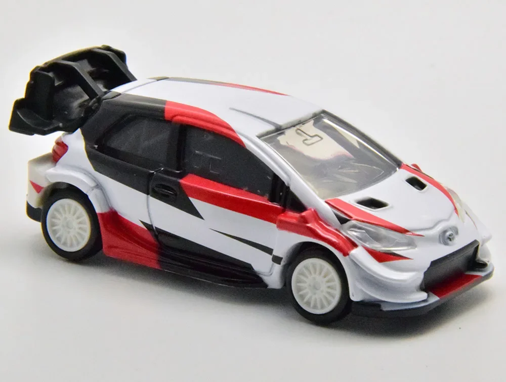 TAKARA TOMY alloy die cast car model Black box No. 10 Toyota YARIS racing car, children's holiday gift, gift for friends.