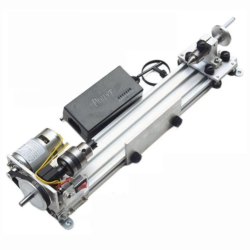 Multifunctional mini lathe adjustable grinding and polishing machine woodworking lathe 775 80W motor