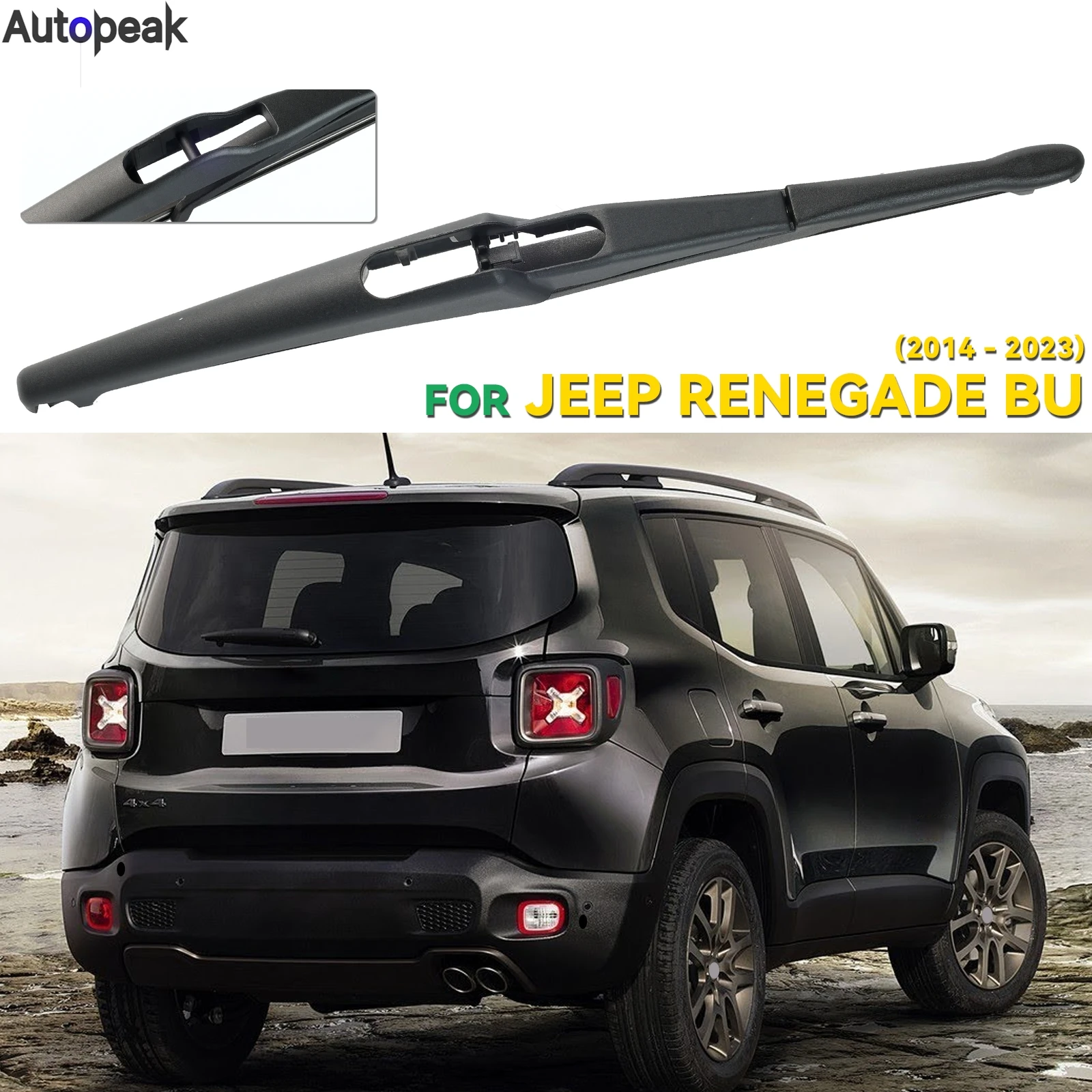 

Car Rear Windshield Wiper Blade Brush For Jeep Renegade 2014 - 2023 Fiat 500X 2015 - 2023 245mm Windscreen Auto Accessories