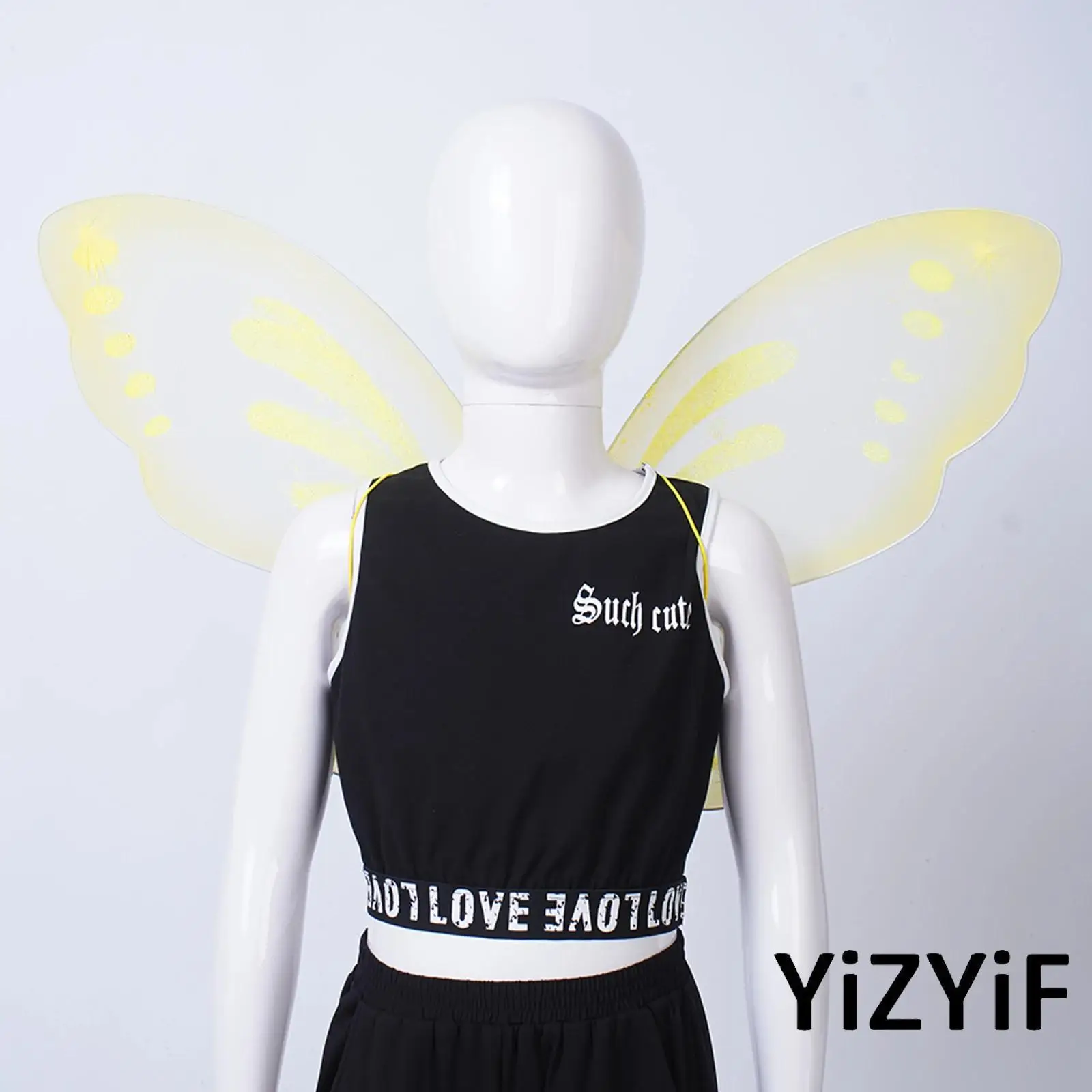 

2pcs Girls Halloween Cosplay Costume Beautiful Butterfly Style Wings Star Shape Fairy Stick Photography Props for Carnivals