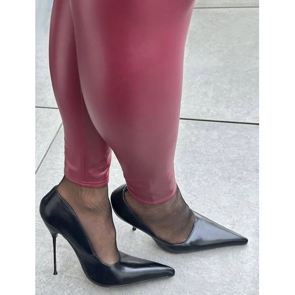 

Black Slip On Shallow Pumps Pointed Toe Thin High Heel Fashion Sexy Cool Summer Big Size 2025 Woman Shoes Zapatillas Mujer