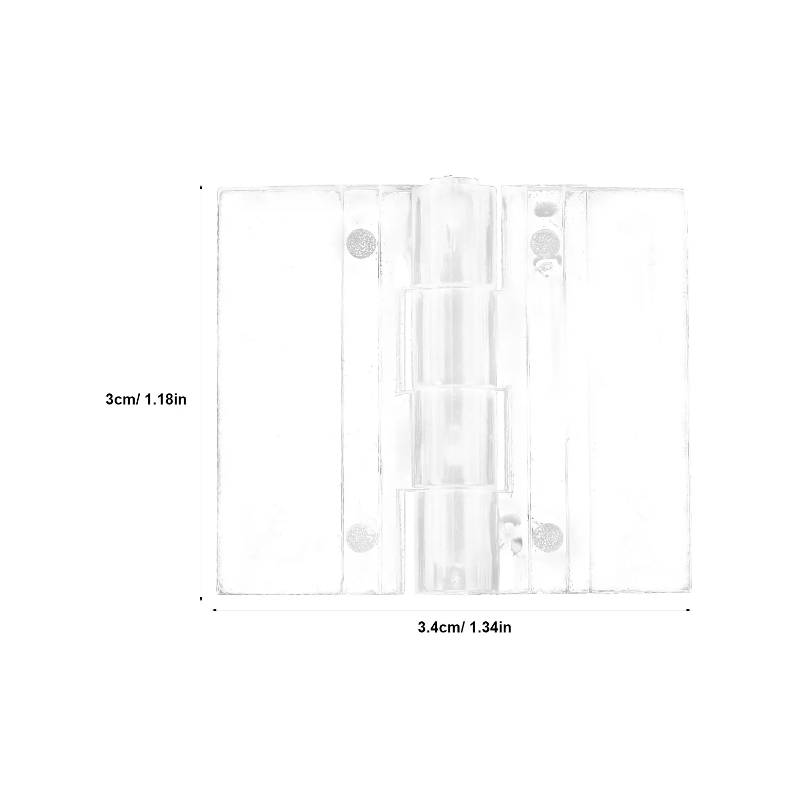 10Pcs Acrylic Hinges Transparent for Cabinet Door Drawer Box Wood Glass Mini Hinge Folding Continuous Small Hinges