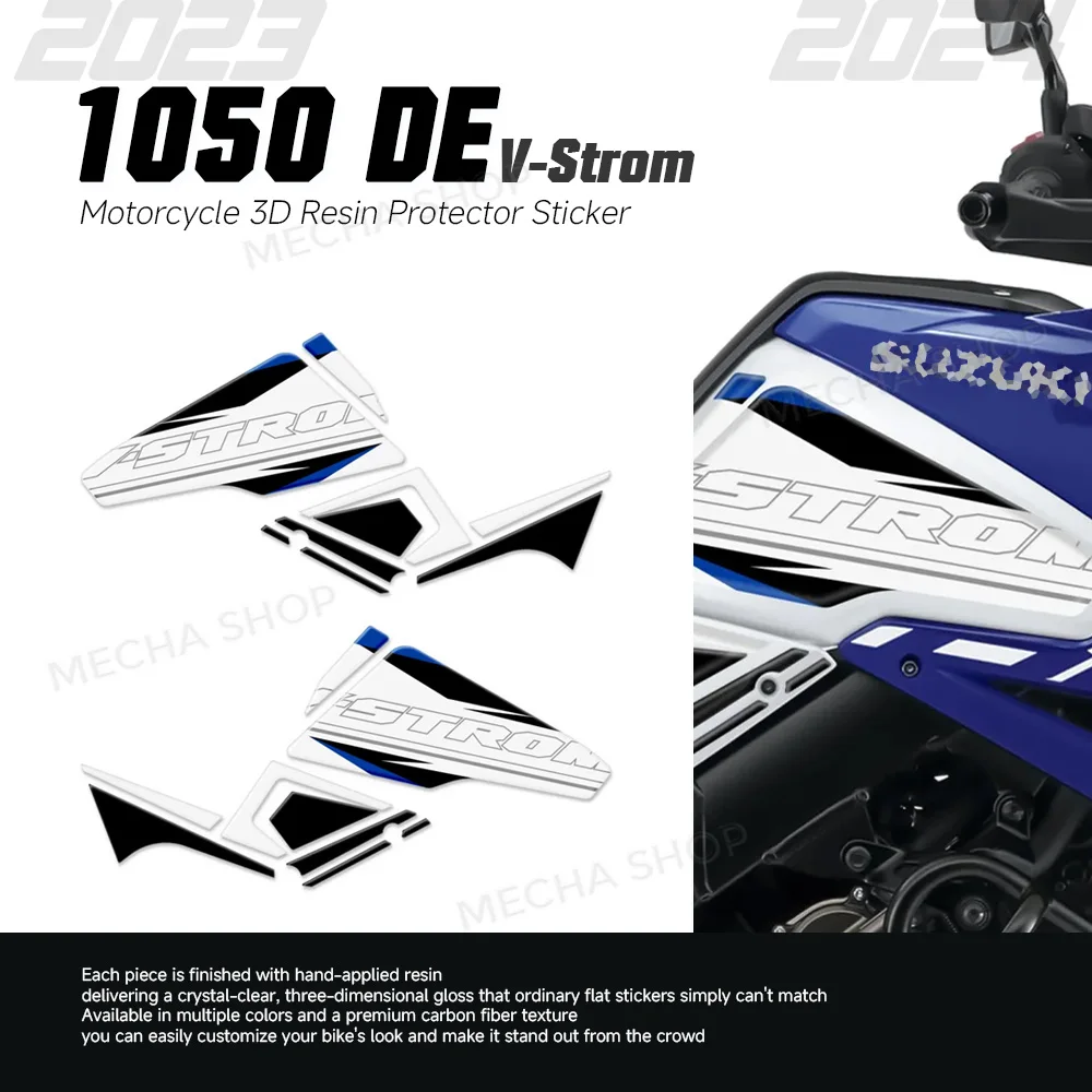 For VStrom 1050DE V-Strom 1050 DE 2023-2024 3D Motorcycle Resin Epoxy Sticker Protection Kit Tank Pad Anti Scratch Decal