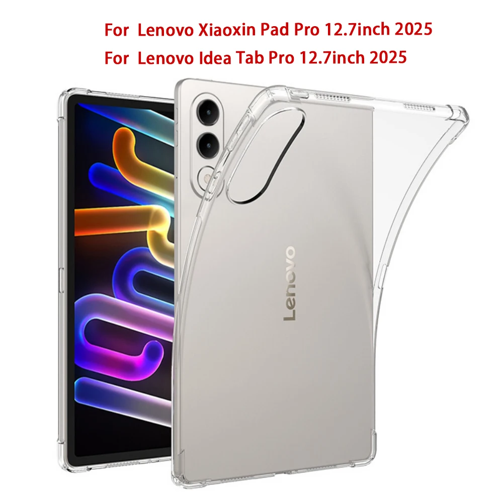 

For Lenovo Xiaoxin Pad Pro 12.7 inch 2025 TB373FU Silicone Airbag Soft TPU Cover for Idea Tab Pro 12.7" TB375FC Tablet Case