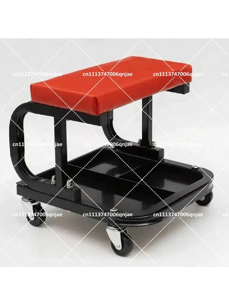 Rolling Mechanics Stool with Storage, Multi-Functional Garage Seat for Auto Repair and Hobbyist Work