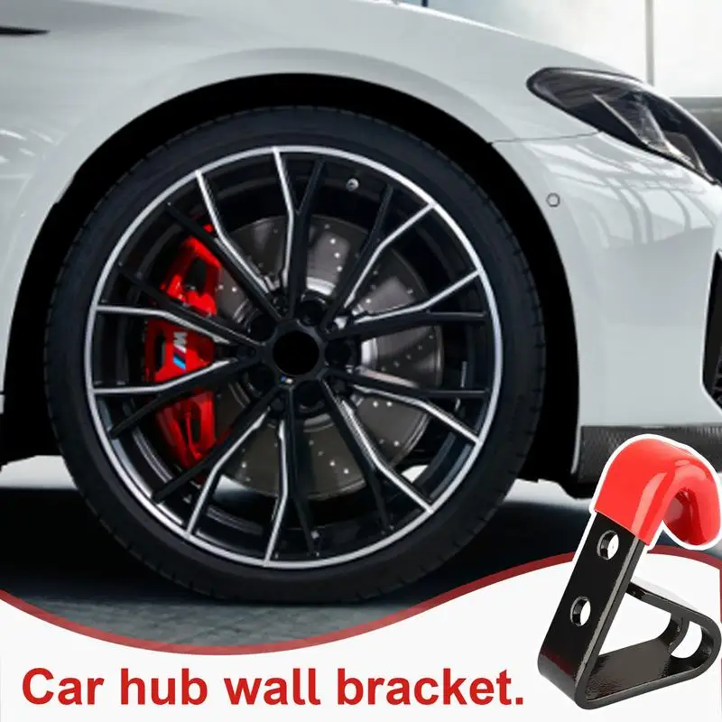 Tire Wheel Rim Hub Hanging Metal Hook Wall Mounted Racing Hook Car Rim Display Stands Wheel Rim Wall Holder Exterior Car Parts