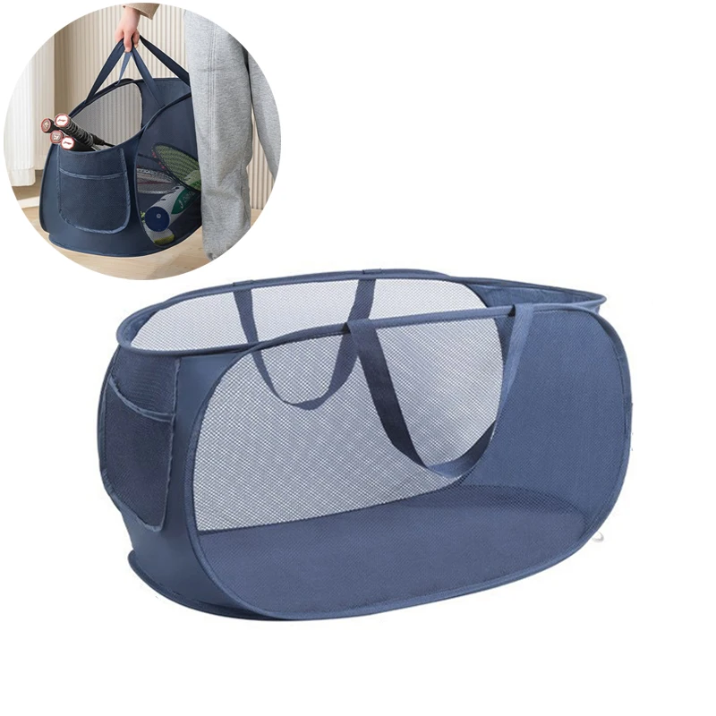 

Large Badminton racket foldable bag carry mesh breathable sports training bag Storage for Clothes and Sports Equipment Men Women