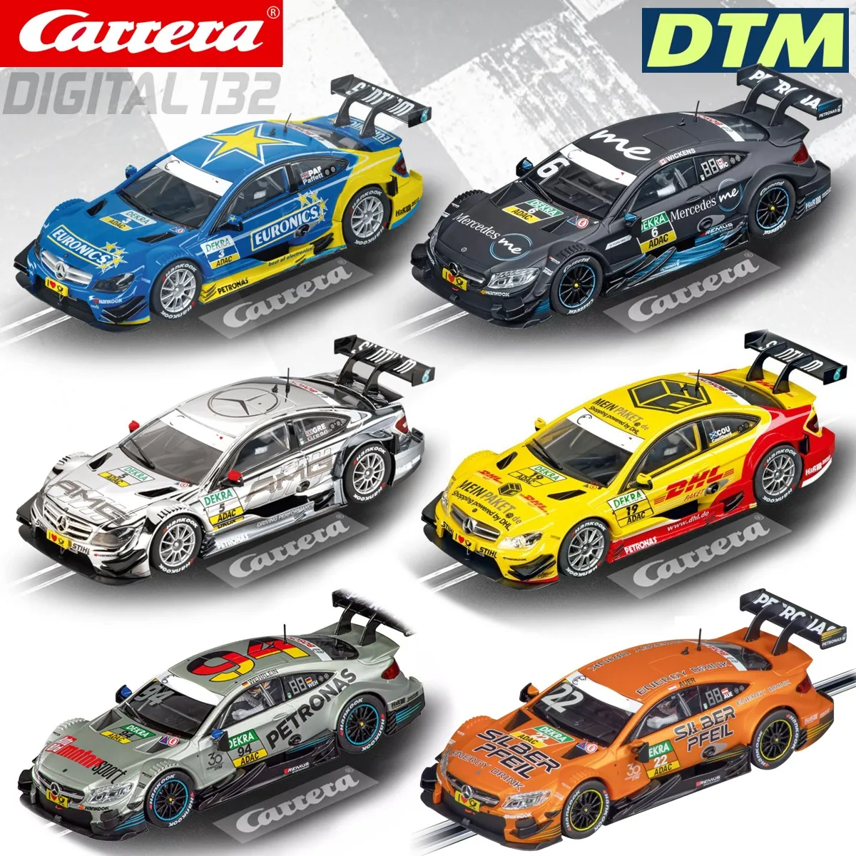 Carreraスロットカーの進化、Digital132 dtm、amg-mercedes c-クーペ