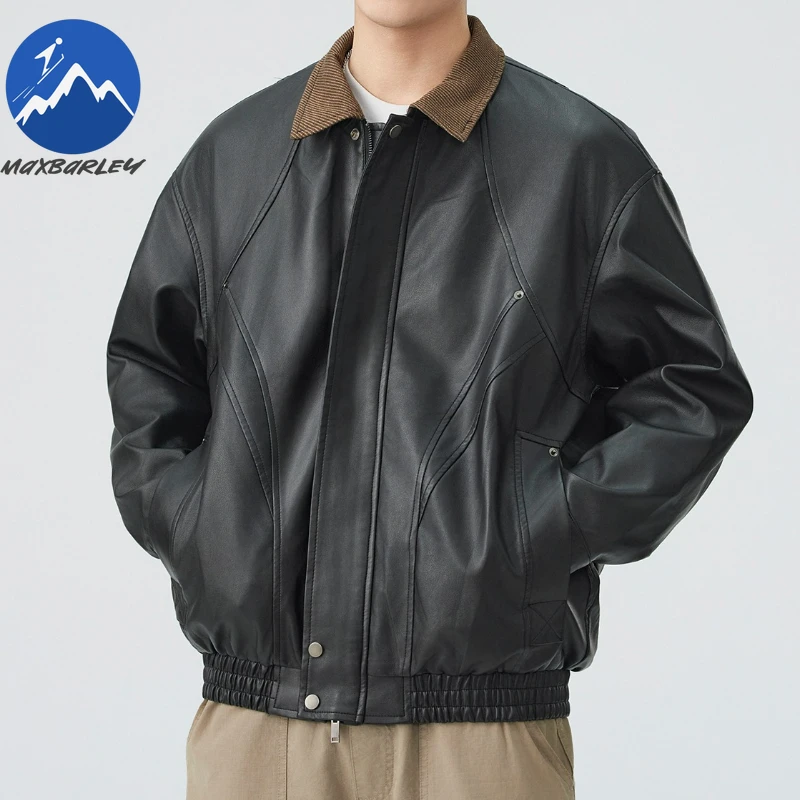

Винтажная мужская кожаная куртка Maxbarley Rider, осень 2021, высококачественная брендовая водонепроницаемая ветрозащитная куртка из искусственной кожи, куртка для мотокросса в стиле хип-хоп