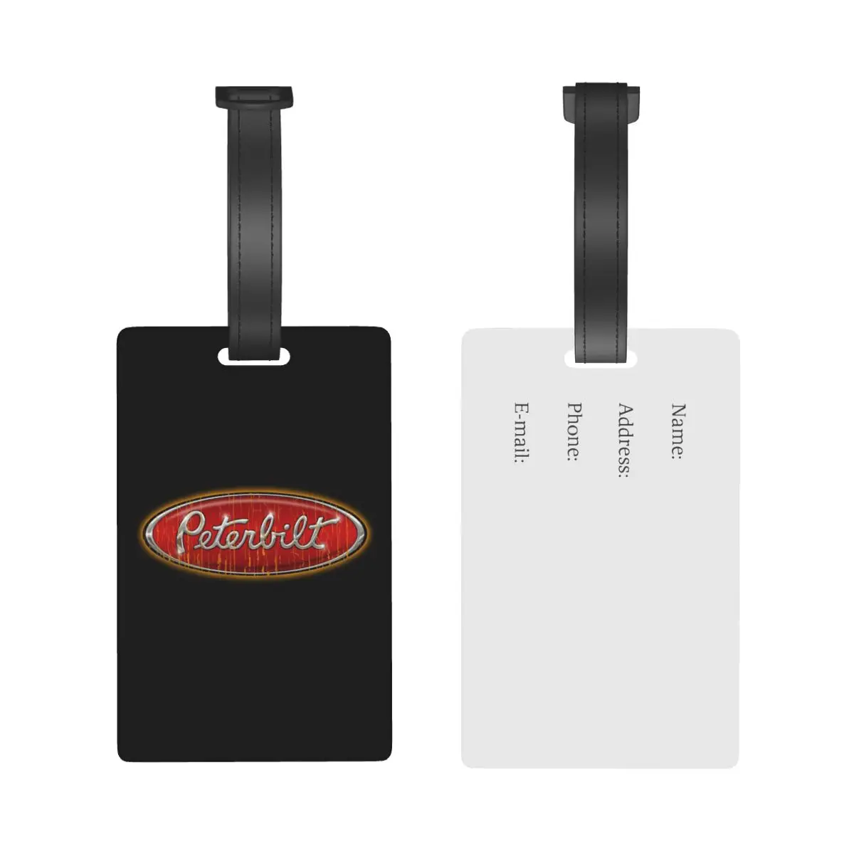 Peter bilt Truck beste Logo Gepäck anhänger Koffer Zubehör Reise PVC niedlichen Gepäck Boarding Tag tragbare Etiketten halter ID Name