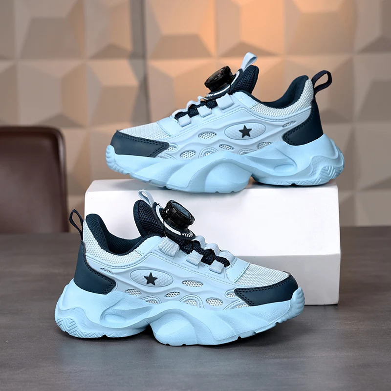 

Детская спортивная обувь, новинка 2025 года, сетчатые износостойкие повседневные модные кроссовки, новые летние кроссовки на плоской сетке для детей